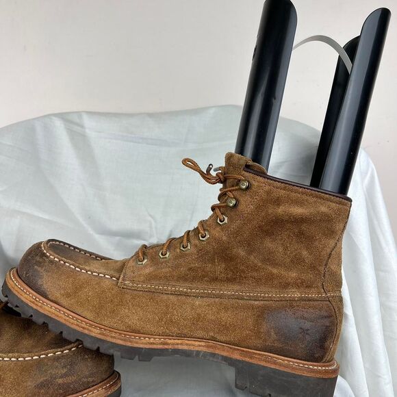 Frye Dakota Brown Suede leather lace-up Boots With a Western Vibe Size 12 main image 5